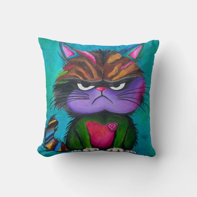 Oreiller Grumpy Kitty, 40 x 40 (Recto)