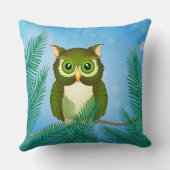 Oreiller Hibou Vert (Verso)