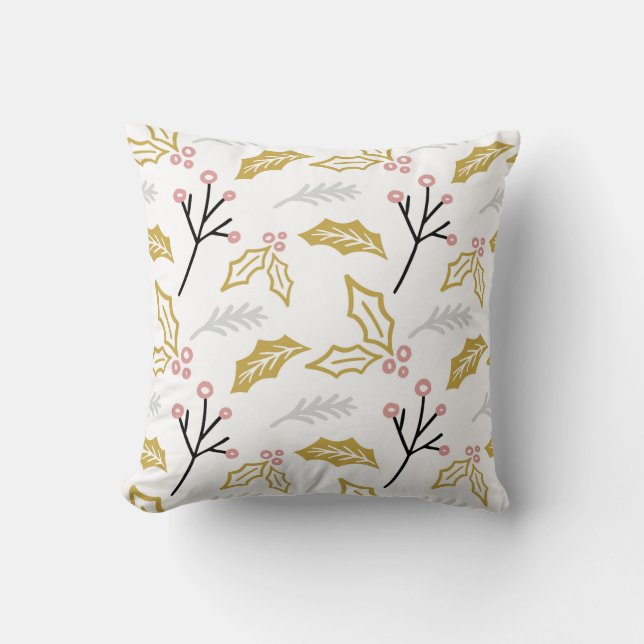 Oreiller Holly Jeu de Noël (Recto)