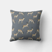 Oreiller imprimé gazelle gris ardoise moderne (Verso)
