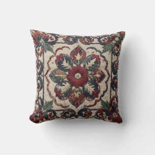 Oreiller Imprimé Indien Indigo Madder