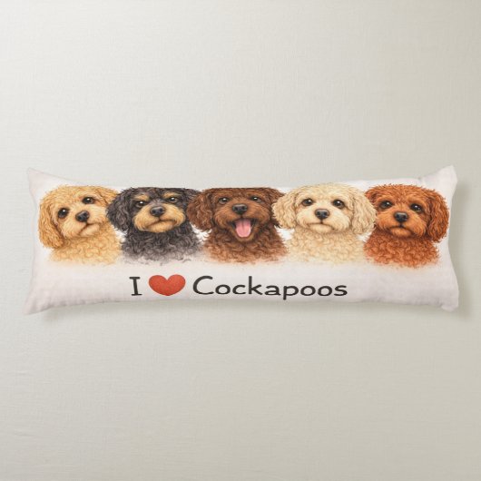 Oreiller J'adore les Cockapoos | Coussin pour Amat (Devant)