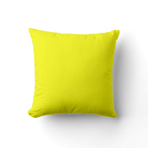 Oreiller jaune citron 16 po x 16 po