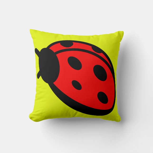 Oreiller jaune Lady Bug Jaune (Recto)