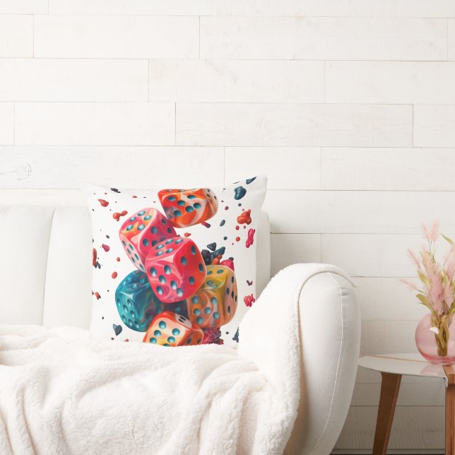 Oreiller jet de dés colorés (Canapé)