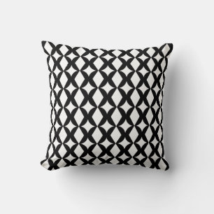 Oreiller jetable à motif abstrait noir et blanc
