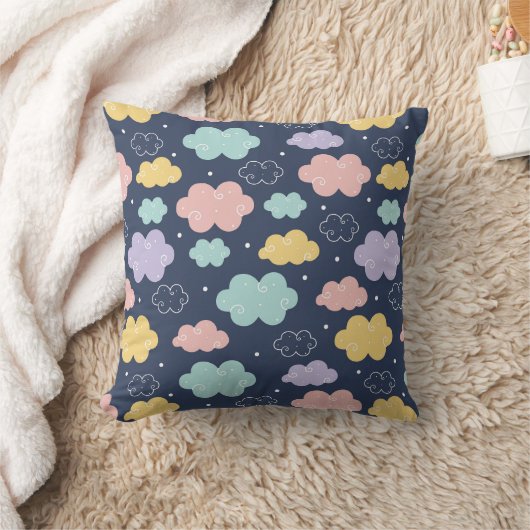 Oreiller jetable à motif de nuage Kawaii mignon (Couverture)