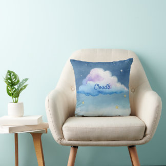 Oreiller jetable aquarelle nuage9 rêveur