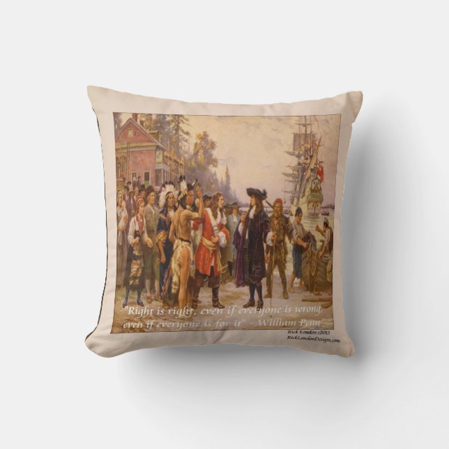 Oreiller jetable avec citation de William Penn "Le (Recto)