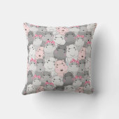 Oreiller jetable avec de mignons bébés hippopotame (Verso)