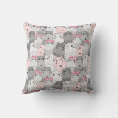 Oreiller jetable avec de mignons bébés hippopotame (Verso)