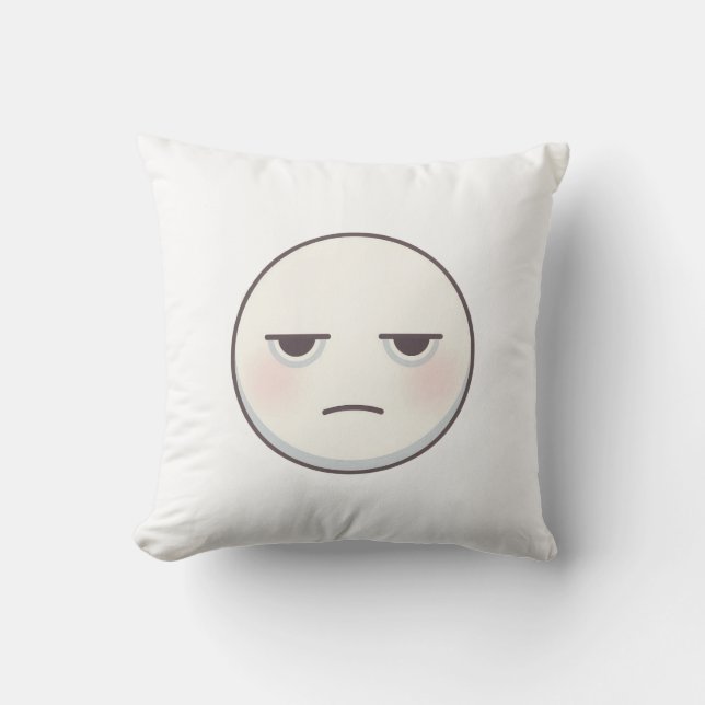Oreiller jetable avec emoji de visage fatigué mini (Recto)