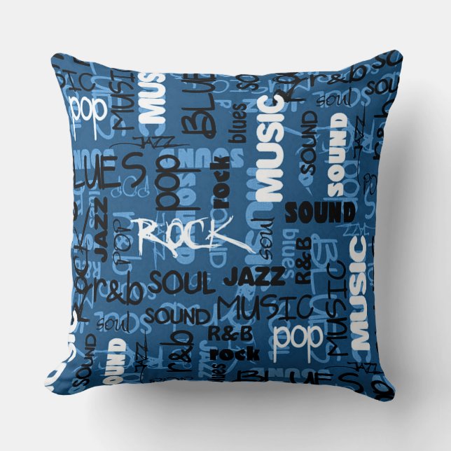 Oreiller jetable avec texte de musique pop R & B B (Recto)