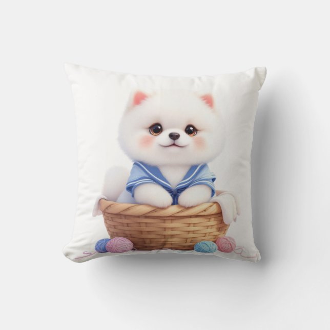 Oreiller jetable avec un adorable chiot dans un pa (Recto)
