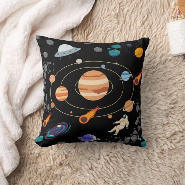 Oreiller jetable Aventure spatiale mignonne (Couverture)