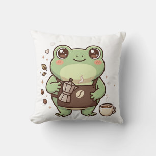 Oreiller jetable Barista Grenouille Mignonne
