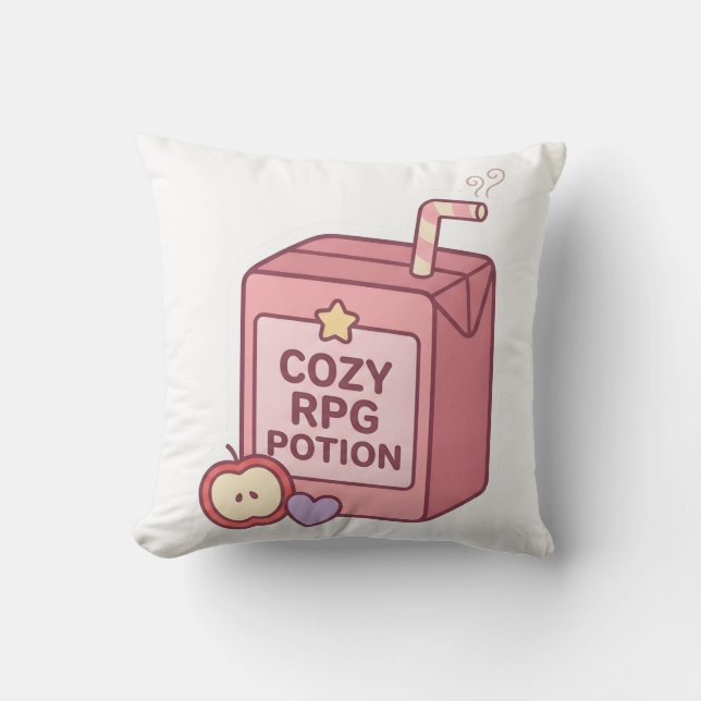 Oreiller jetable boîte de jus de potion RPG Kawaii (Recto)