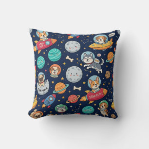 Oreiller jetable Chien Astronaute – Motif de fusée