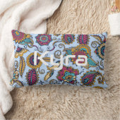 Oreiller jetable coloré Paisley avec nom (Couverture)