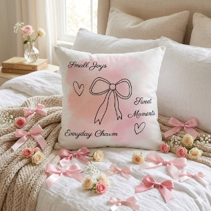Oreiller jetable en aquarelle rose personnalisé Co