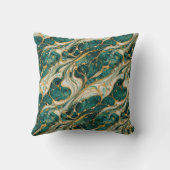 Oreiller jetable en marbre vert et or (Verso)