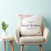 Oreiller jetable Fête des seize ans Fleurs roses (Chaise)