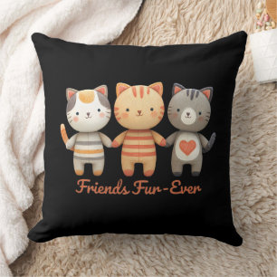 Oreiller jetable « Friends Fur-Ever » avec des cha