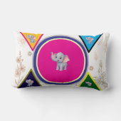 Oreiller jetable géométrique éléphant mignon pour (Verso)