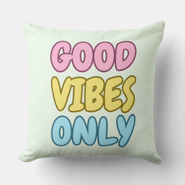 Oreiller jetable Good Vibes Only  (Recto)