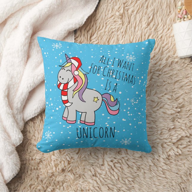 Oreiller jetable licorne de Noël (Couverture)