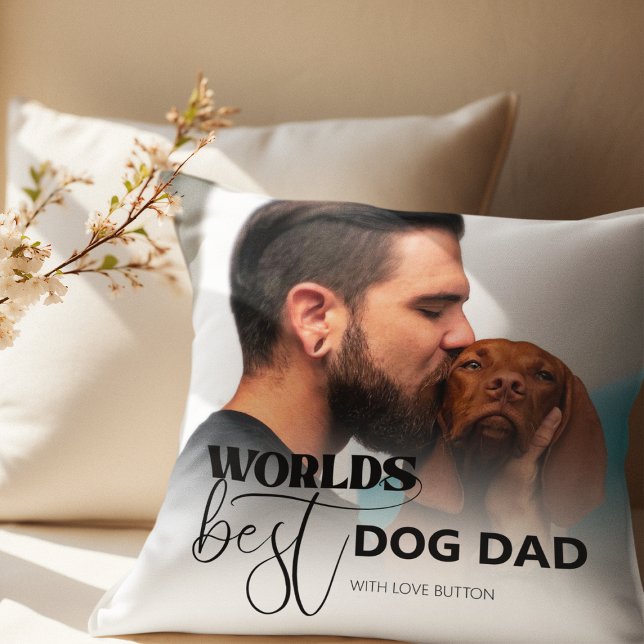 Oreiller jetable Meilleur chien du monde (Créateur téléchargé)