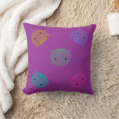 Oreiller jetable pour enfants aux visages de chat (Couverture)