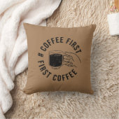 oreiller jetable pour le café premier t-shirt (Couverture)