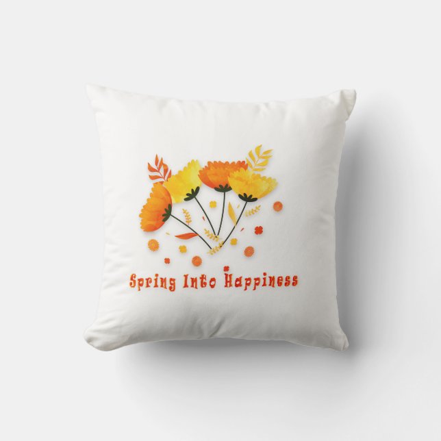 Oreiller jetable 'Printemps de bonheur' (Recto)