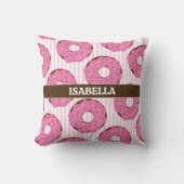 Oreiller Jetable Rose Sucré en Forme de Beignet (Recto)