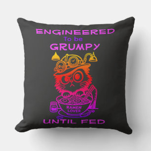 Oreiller jetable Steampunk Ramen Cat drôle d'anime