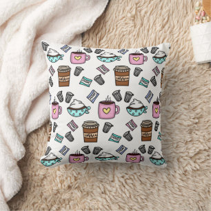 oreiller jetable turquoise et rose