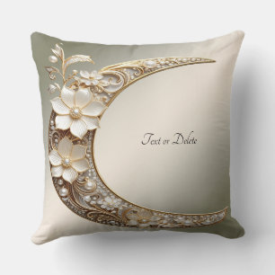 Oreiller jeté à cadre de lune croissant décoratif