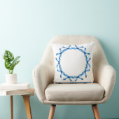 Oreiller jeté à couronne de ruban bleu (Chaise)