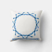 Oreiller jeté à couronne de ruban bleu (Verso)