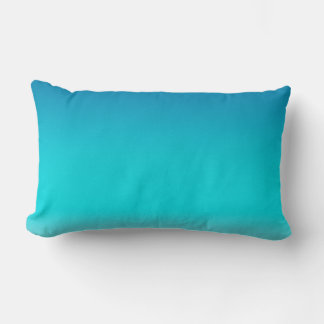 Oreiller jeté à dégradé de bleu à sarcelle Minimal