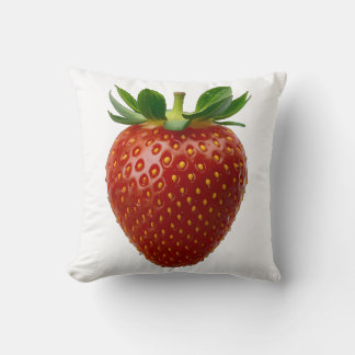 Oreiller jeté à la fraise unique - D