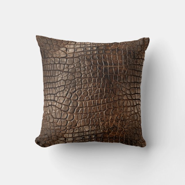 Oreiller jeté à motif crocodile (Recto)