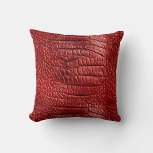 Oreiller jeté à motif crocodile