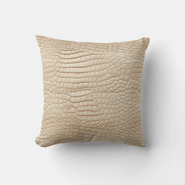 Oreiller jeté à motif crocodile (Recto)