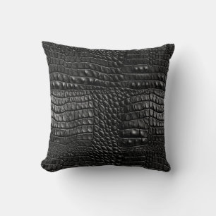Oreiller jeté à motif crocodile