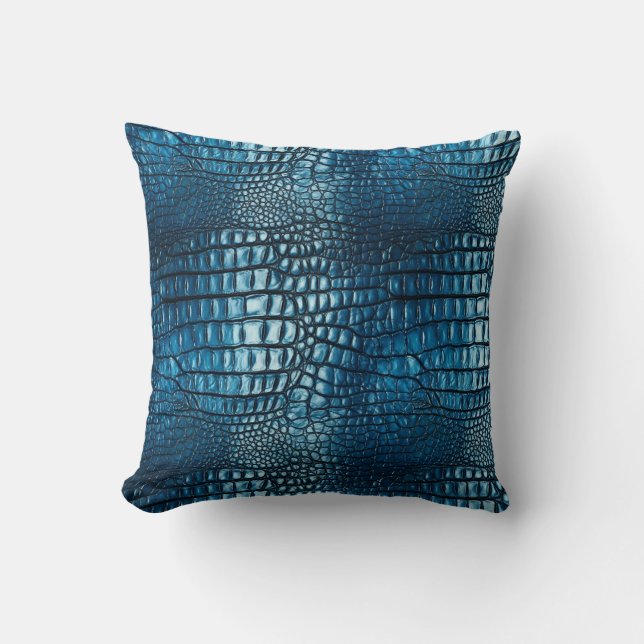 Oreiller jeté à motif crocodile (Recto)