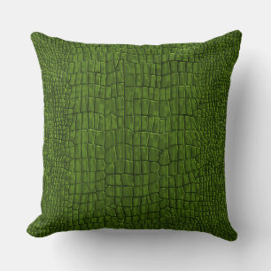 Oreiller jeté à motif d'alligator