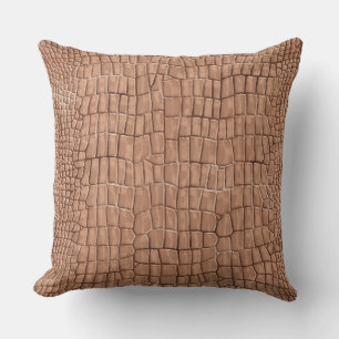 Oreiller jeté à motif d'alligator