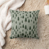Oreiller jeté à motif d'arbre pin minimal (Couverture)